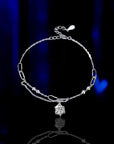 1 Carat / 65mm High Carbon Stone, S925 Sterling Silver Bracelet For Women