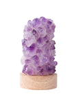 Natural Amethyst Vug Tooth Flower Mini Night Light Usb Plug-in