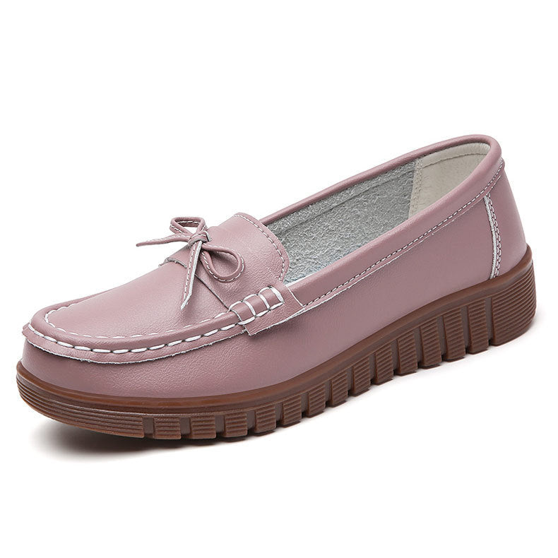 Summer Leather Breathable Women&#39;s Soft-soled Leather Shoes (3 to 7 days shipping)