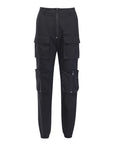 Women High-Waisted Cargo Jogger Pants – Street Style Work Pants with Multiple Utility Pockets