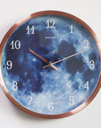 12-inch Wall Clock For Home Decoration Blue Moon