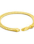 Men's White Copper Rhodium Plated Gold Bracelet