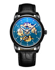 Men's Leather Waterproof Luminous Mechanical Watch