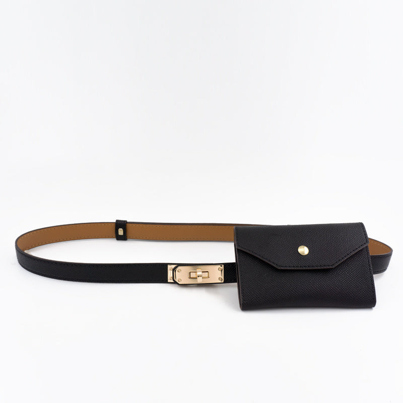 Lychee Cowhide Waist Bag Belt Female