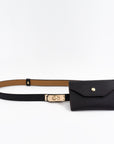 Lychee Cowhide Waist Bag Belt Female