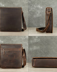 Men’s Genuine Horse Leather Crossbody Bag – Horse Leather Shoulder Bag