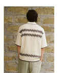 Men's Contrast Short-sleeved Sweater