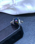 925 Silver  Natural Opal Ring women