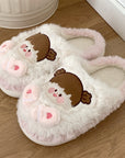 Lovers Cute Cartoon Cotton Slippers Men And Women