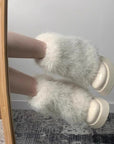 Snow Boots Winter Fleece-lined Thermal Furry Shoes