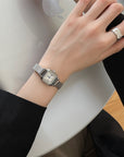 Small Square Retro Small Sugar Cube Steel Watch Women