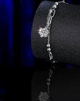 1 Carat / 65mm High Carbon Stone, S925 Sterling Silver Bracelet For Women