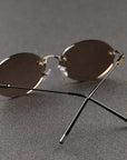 Frameless Oval Style Sunglasses