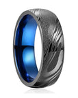 Damascus Steel Ring Two-color Electroplating