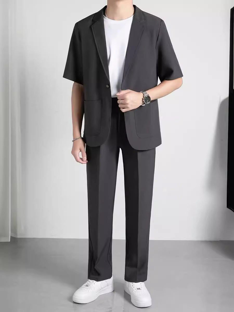 Half Sleeve Small  Suit COAT+PANTS