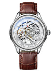 Automatic Mechanical Leather Hollow Men's Watch  Waterproof