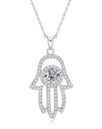 1 Carat Moissanite Necklace Round women