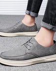 Men genuine Leather Versatile Single-layer Shoes