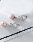 Women's Retro Fashion Sterling Silver Pearl Earrings