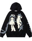 MEN’s Creative Cartoon Foam Printed Hoodie – Playful Streetwear with a Bold Edge