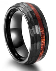 Wood Tungsten Carbide Steel Ring Men's Ring