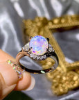 Women's Natural Opal Silver Ring