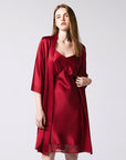 Women Silk-Like Camisole Nightgown – V-Neck Long Sling Sleep Dress Lightweight Summer Bridal Loungewear