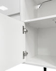 Storage Cabinet With White High Gloss LED Light ( 3 TO 5 DAYS SHIPPING)