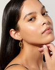 Sliver-Gold-plated Double Earrings For Women