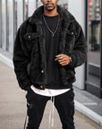 Spring Black Loose Jacket Jacket Men ( 3 to 7 days shipping)