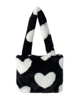 Fashion Love Heart Womens Furry Fluffy Bag