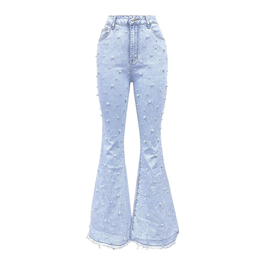 Stretch Micro-nail Pearl Jeans