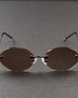 Frameless Oval Style Sunglasses