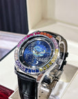 Ogulas Starry Sky Crystals Automatic Mechanical Watch Men's