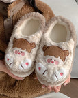 Lovers Cute Cartoon Cotton Slippers Men And Women