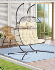 2 Person Outdoor Rattan Hanging Chair ( USA ONLY + 3 TO 5 DAYS SHIPPING)