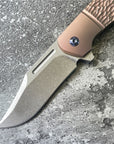 Alloy High Hardness Powder Steel Folding Knife Titanium (USA ONLY)