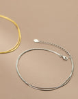 14K Gold Anklet S925 Silver