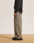 Men’s Retro Washed Baggy Jeans – Trendy Straight-Leg Denim Street Style