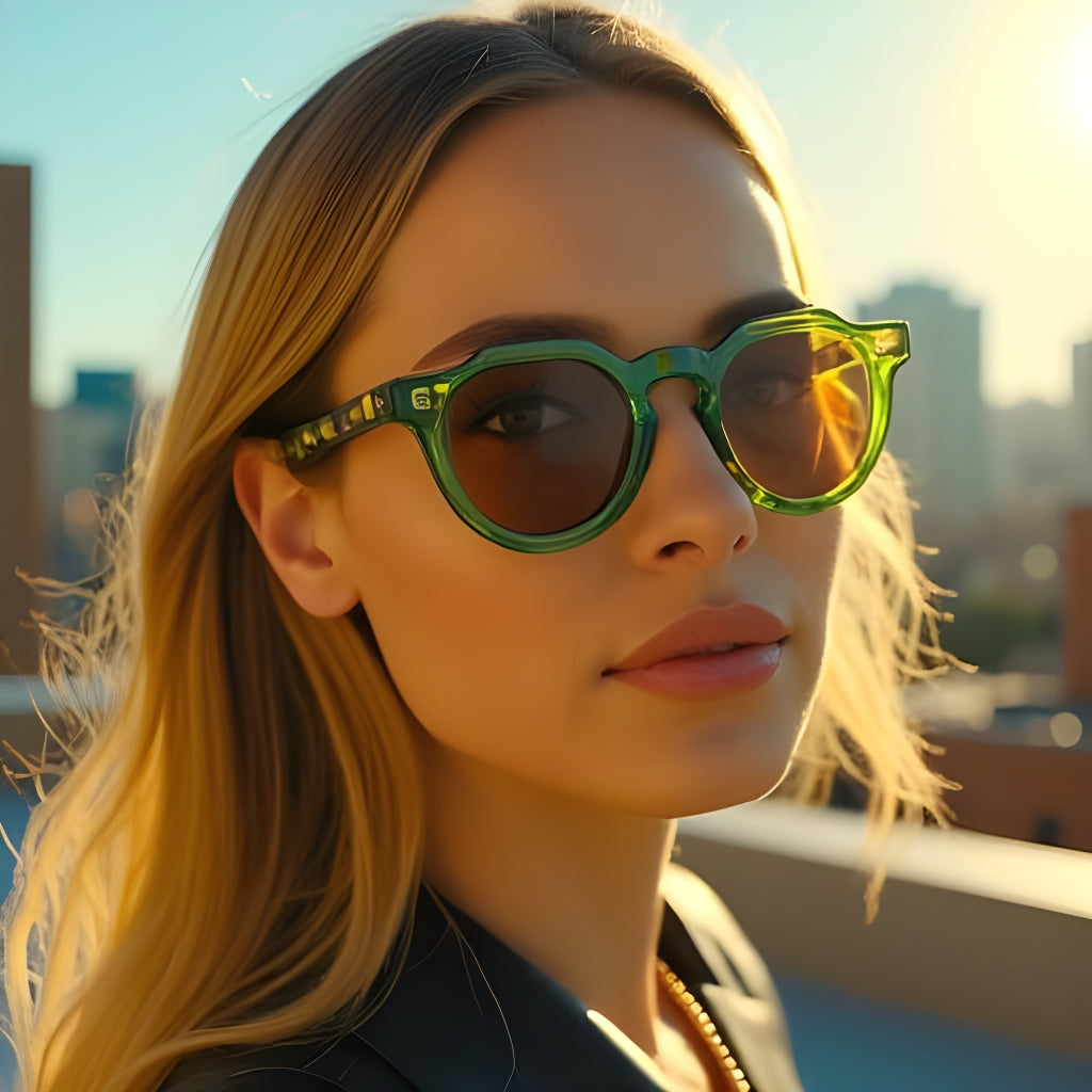 Women&#39;s Retro Oval Sunglasses