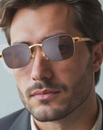 Crystal wood leg sunglasses