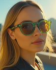 Women's Retro Oval Sunglasses