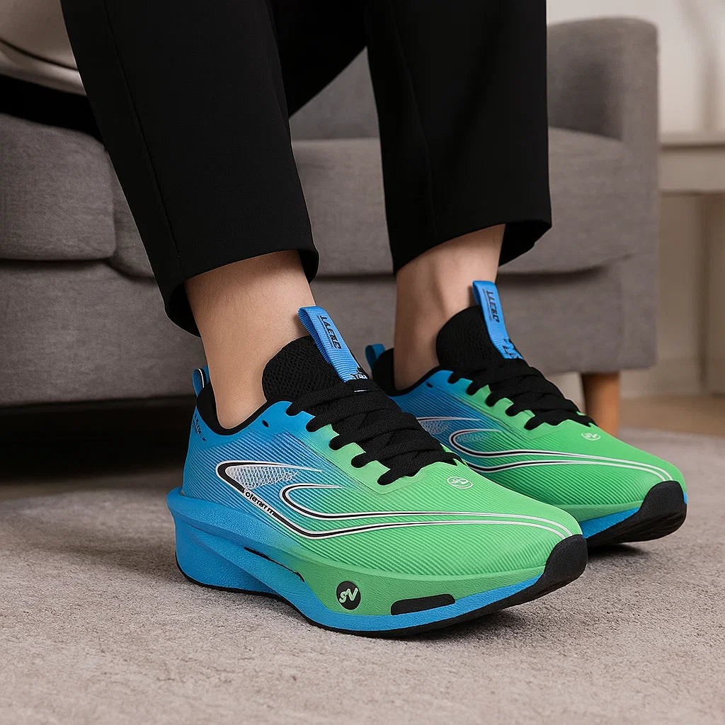 Men’s Shock-Absorbing Sports Running Shoes – Lightweight Popcorn Sole Casual Sneakers
