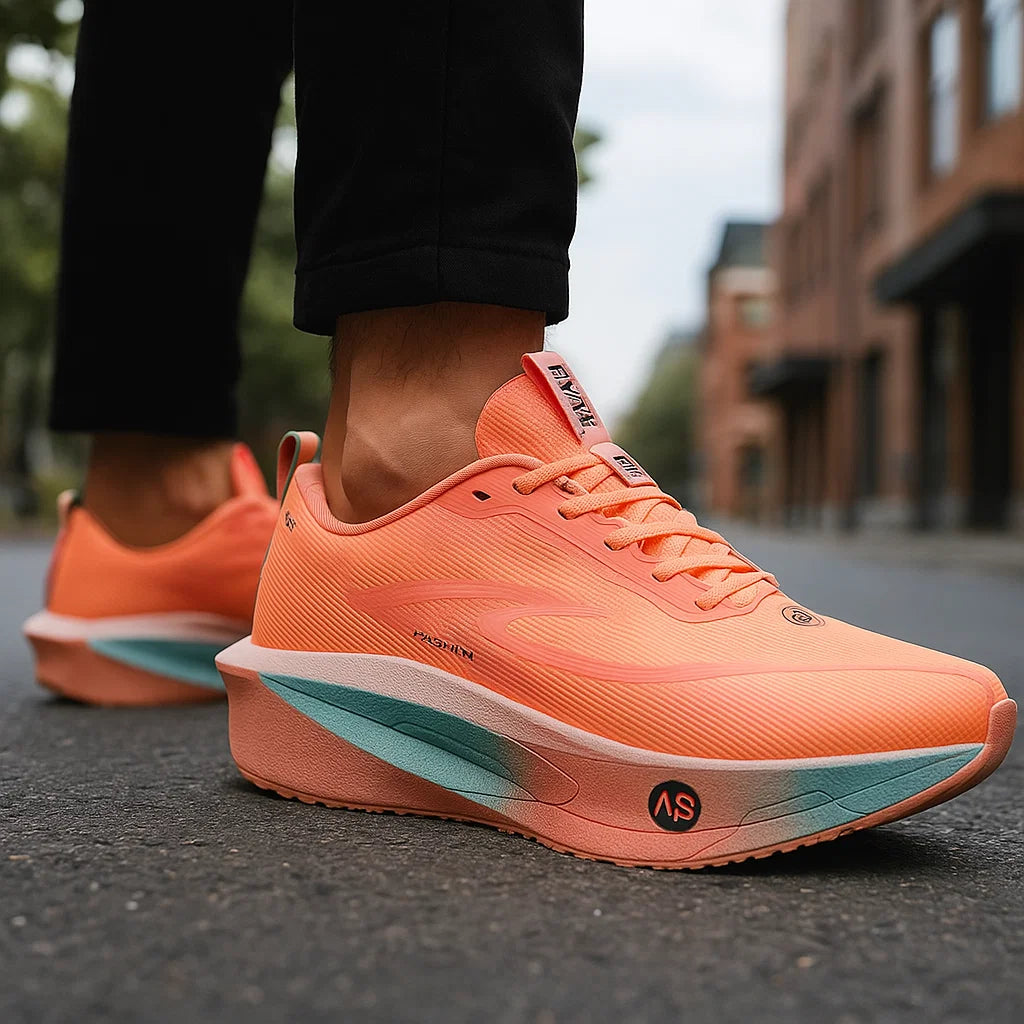 Men’s Shock-Absorbing Sports Running Shoes – Lightweight Popcorn Sole Casual Sneakers