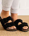 Women’s Lazybones Outdoor Fur Slippers – Warm Cotton Cork Sole Casual Non-Slip Slides