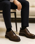 Chaussures brogues en cuir épais pour hommes