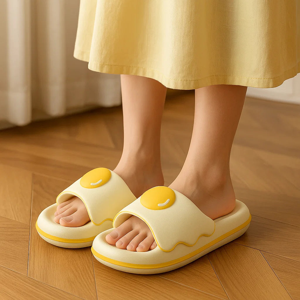 Women’s Thick-Bottom Rhubarb Pie Slippers – Outdoor Non-Slip EVA Height-Increasing Flip-Flop Slides