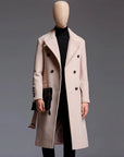 Men’s Extra-Long Sweater TRENCH Coat with Belt – Refined Winter Statement