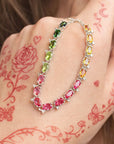 Women’s Natural Tourmaline Bracelet – 925 Sterling Silver Fine Jewelry