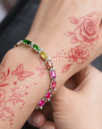 Women’s Natural Tourmaline Bracelet – 925 Sterling Silver Fine Jewelry